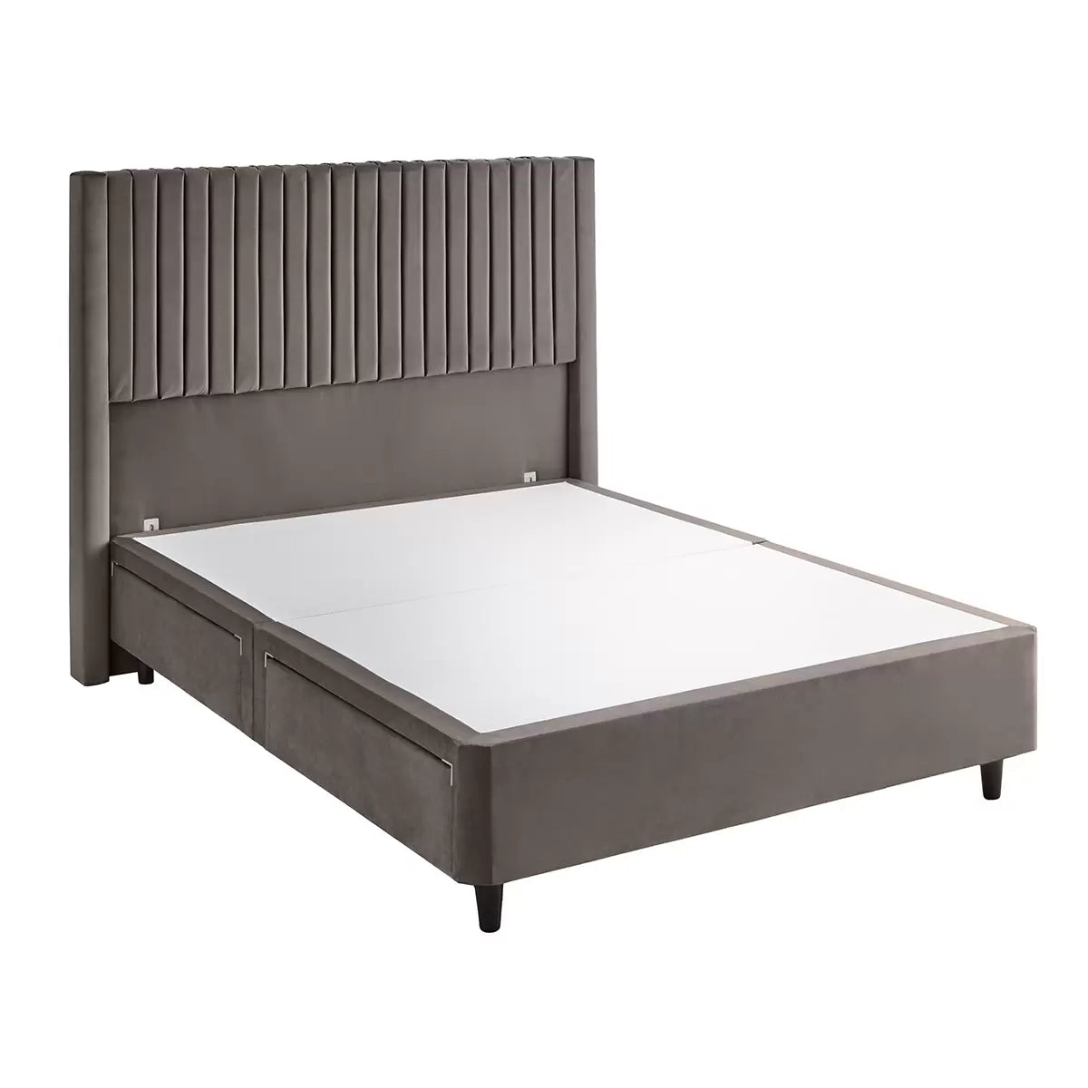 Silentnight Velvet 4 Drawer Divan Base with Slumber Headboard & 3