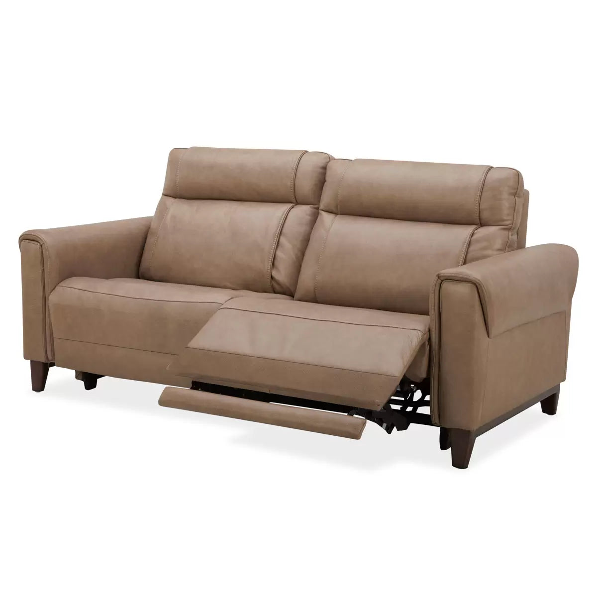 Aiden & Ivy Spencer Brown Leather Power Reclining Large 2 Seater Sofa