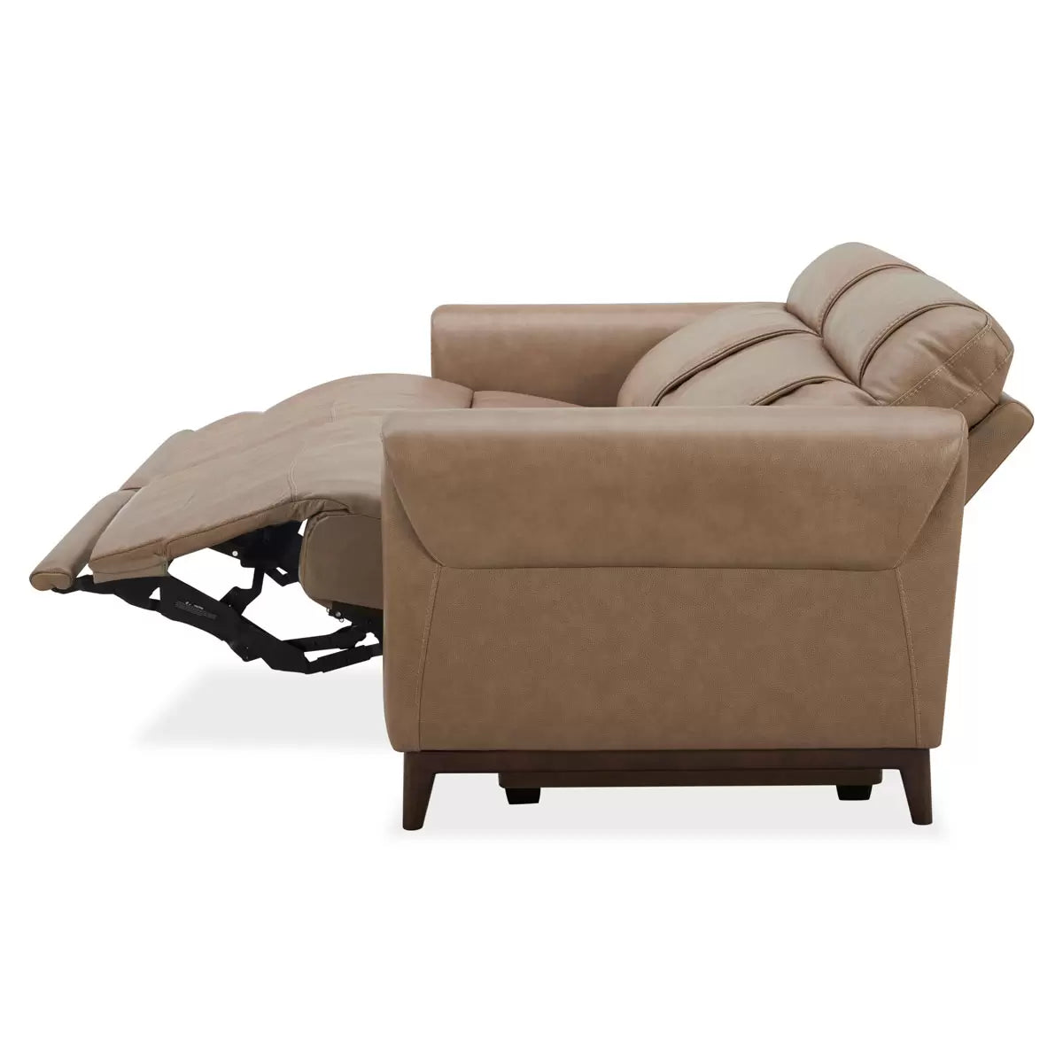 Aiden & Ivy Spencer Brown Leather Power Reclining Large 2 Seater Sofa