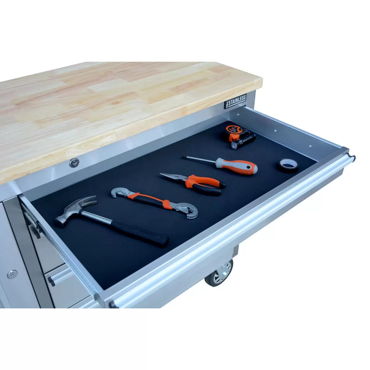 Hilka 48" (122cm) 4 Drawer Stainless Steel Tool Cabinet