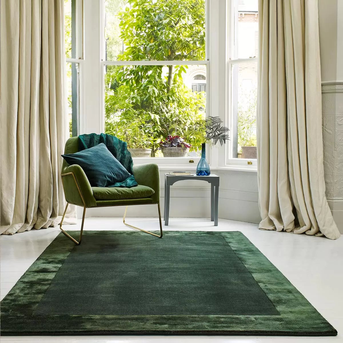 Ascot Green Rug, 200 x 290 cm