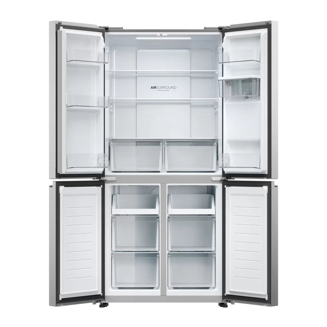 Haier Series 3 HCR3818EWMM Multi Door Fridge Freezer, E Rated in Silver