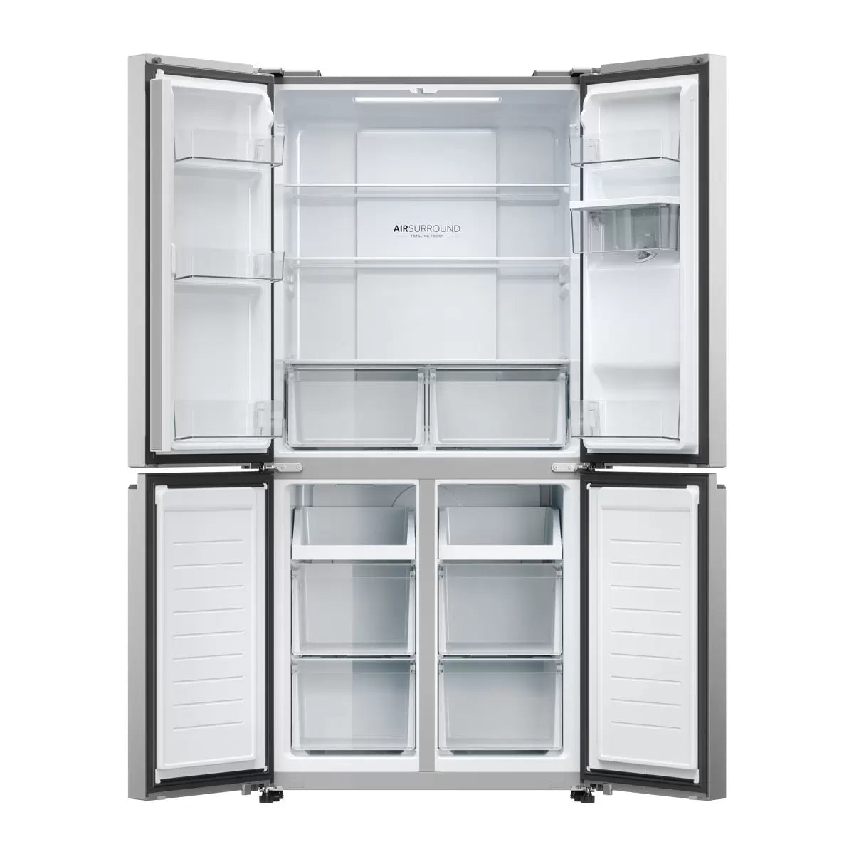 Haier Series 3 HCR3818EWMM Multi Door Fridge Freezer, E Rated in Silver