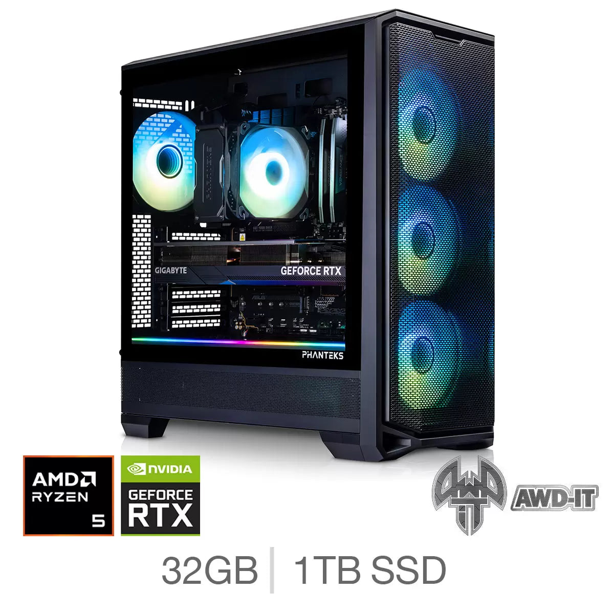 AWD-IT Phantom 5, AMD Ryzen 5, 32GB RAM, 1TB SSD, NVIDIA GeForce RTX 5080