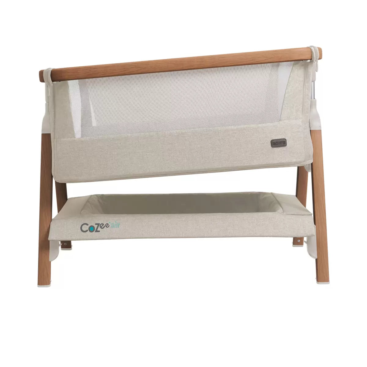 Tutti Bambini CoZee Air Bedside Rocking Crib, Walnut & Ecru