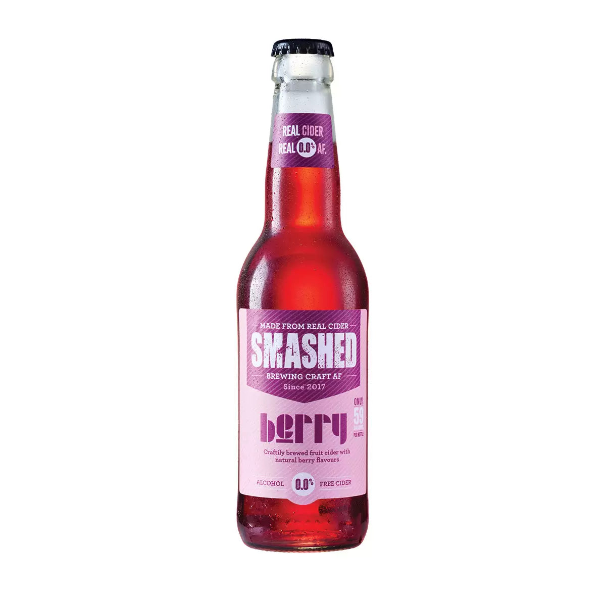 Smashed Drynks Bottles 0.0% Alcohol Free, 12 x 330ml in 5 Flavours