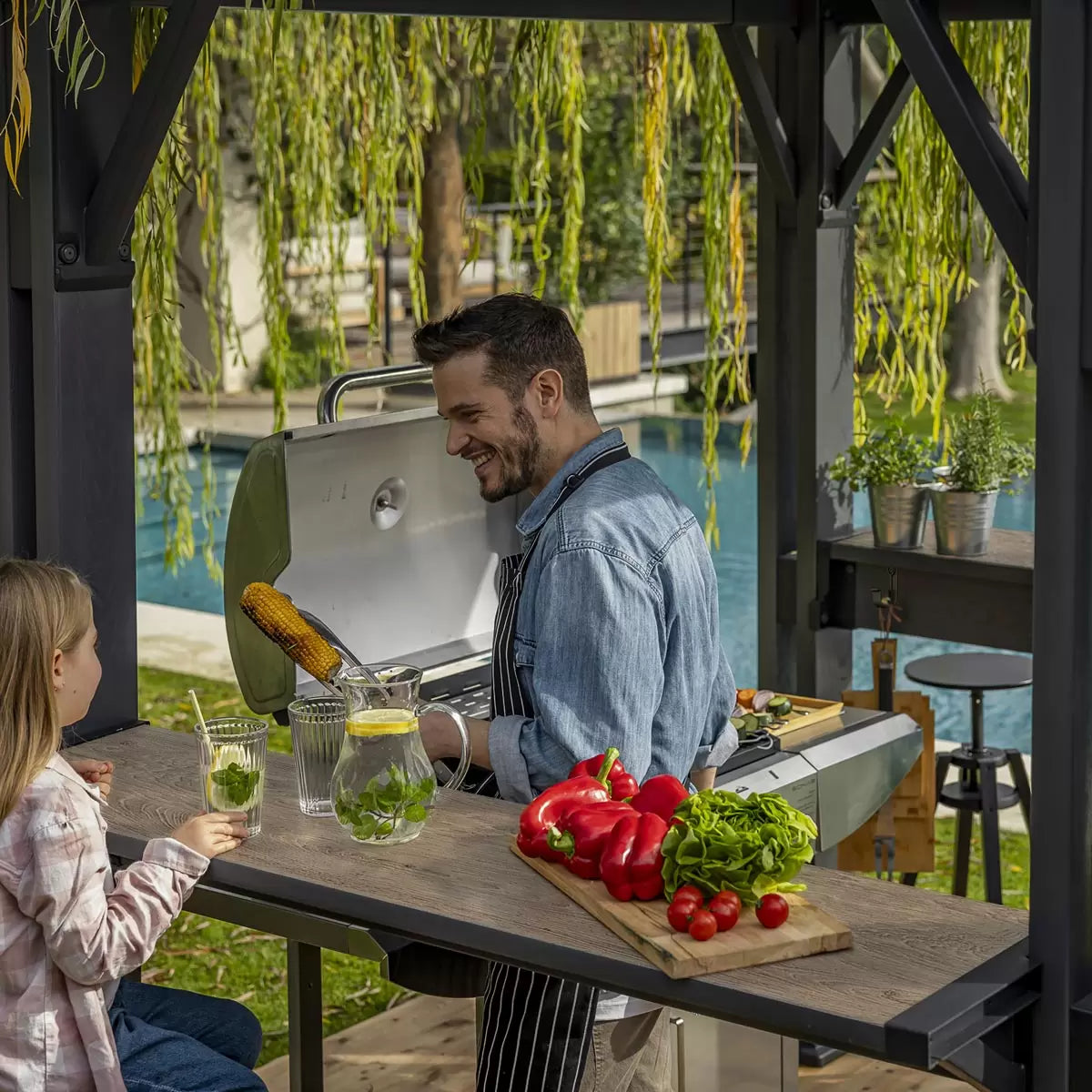 Keter Grill Gazebo 8ft 1" x 6ft 7" (2.47 x 2m)