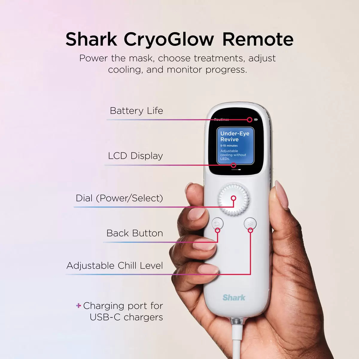 Shark CryoGlow Under-Eye Cooling & LED Anti-Ageing & Blemish Repair Mask