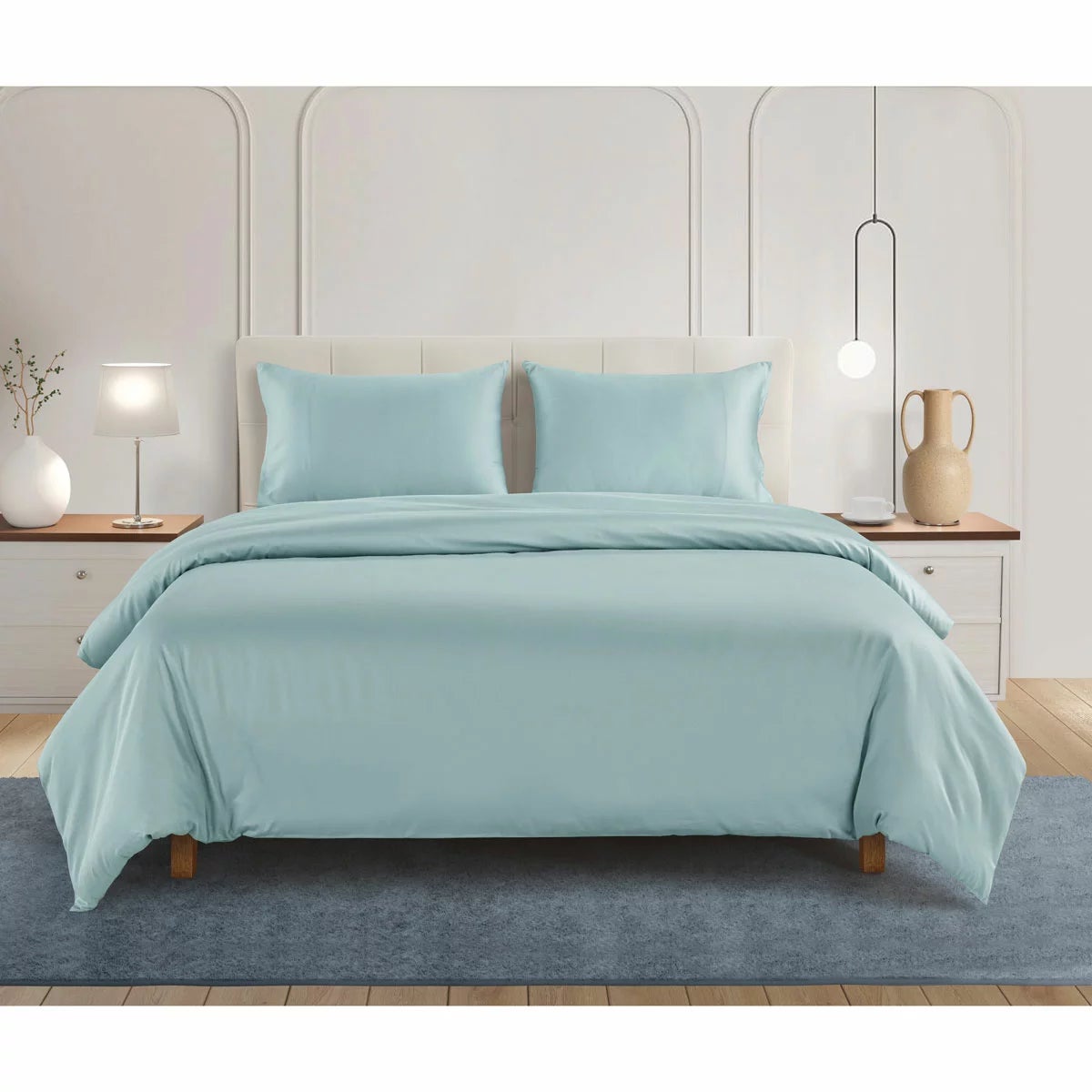 Welhome 500 Thread Count Lyocell Cotton Blend Duvet Set, King, view 5