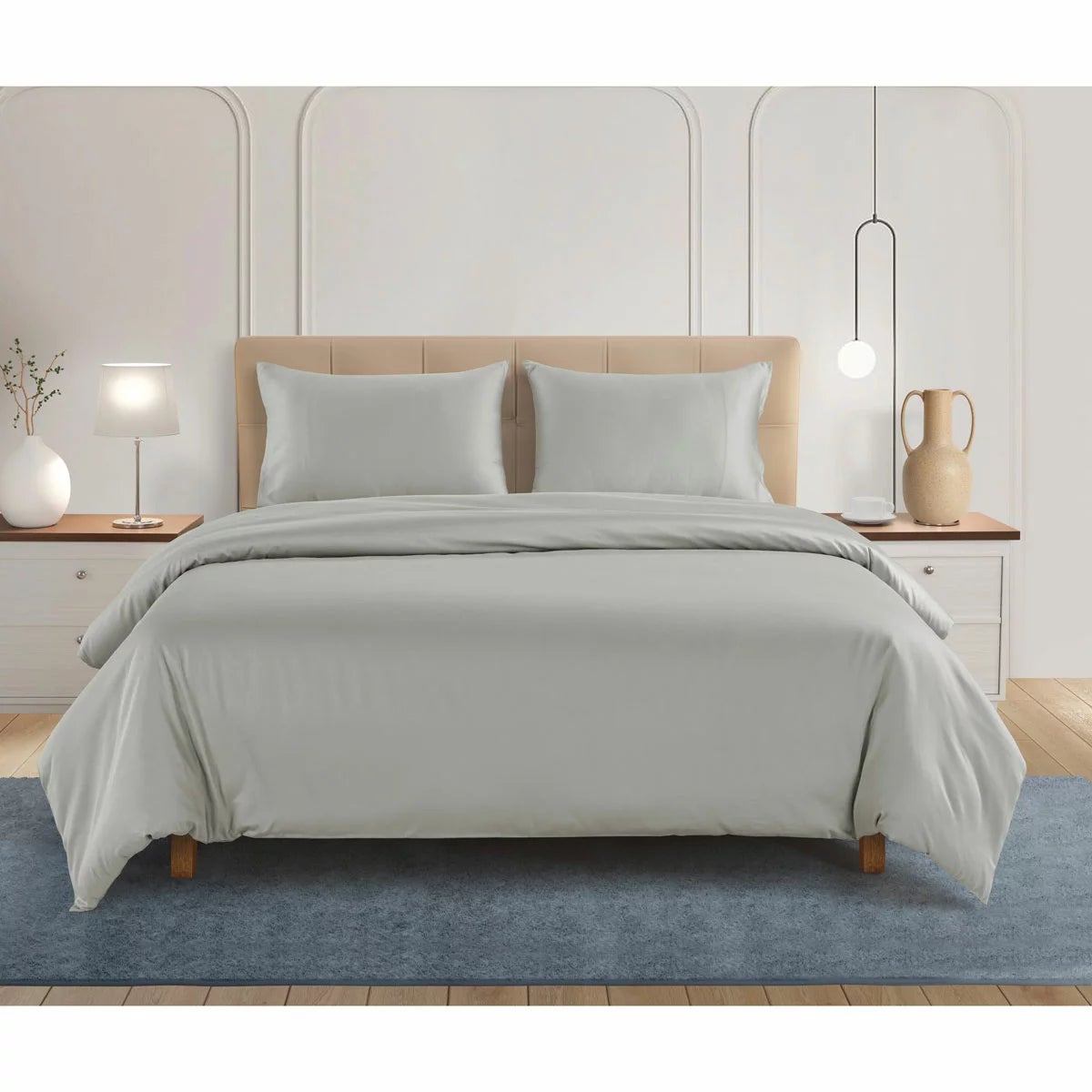 Welhome 500 Thread Count Lyocell Cotton Blend Duvet Set, King, view 10