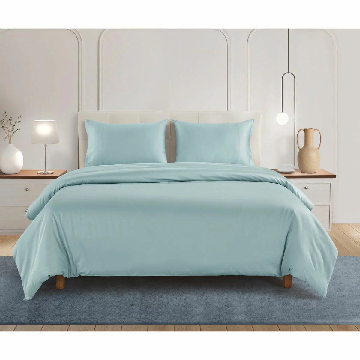 Welhome 500 Thread Count Lyocell Cotton Blend Duvet Set, King, view 7