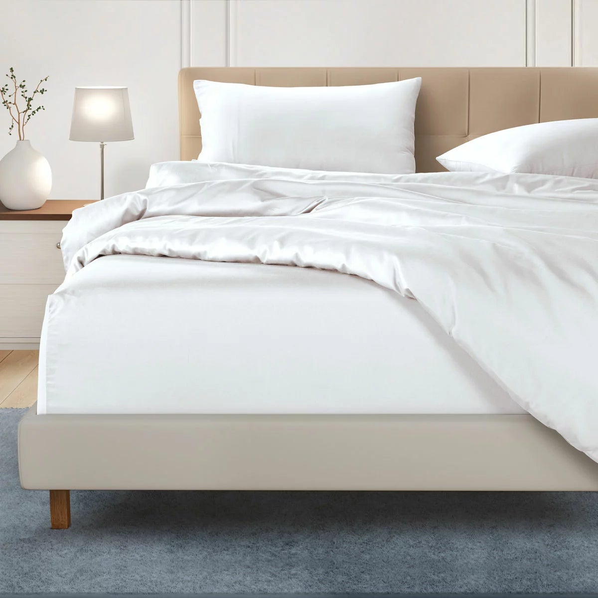Welhome 500 Thread Count Lyocell Cotton Blend Duvet Set, King, view 14