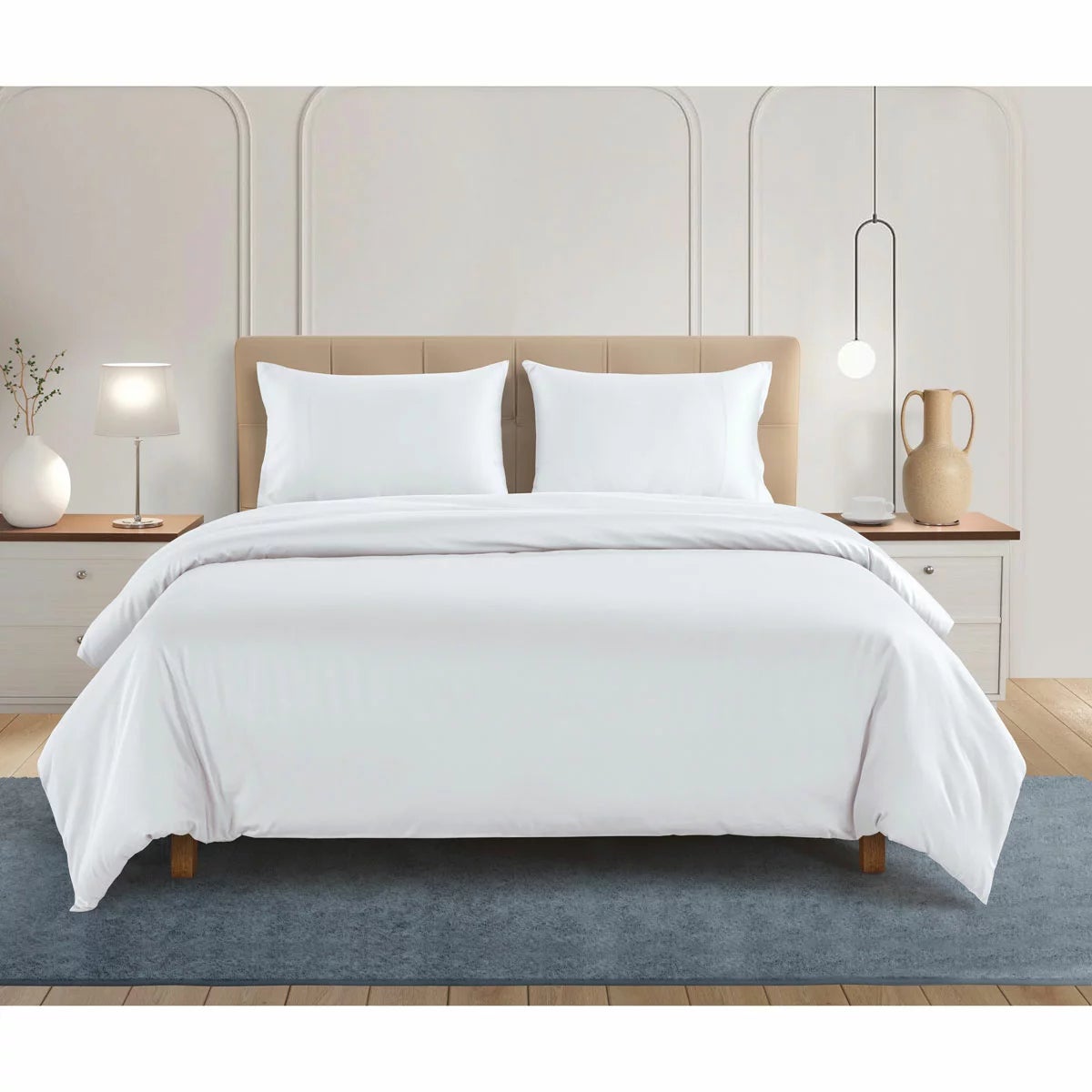 Welhome 500 Thread Count Lyocell Cotton Blend Duvet Set, King, view 13