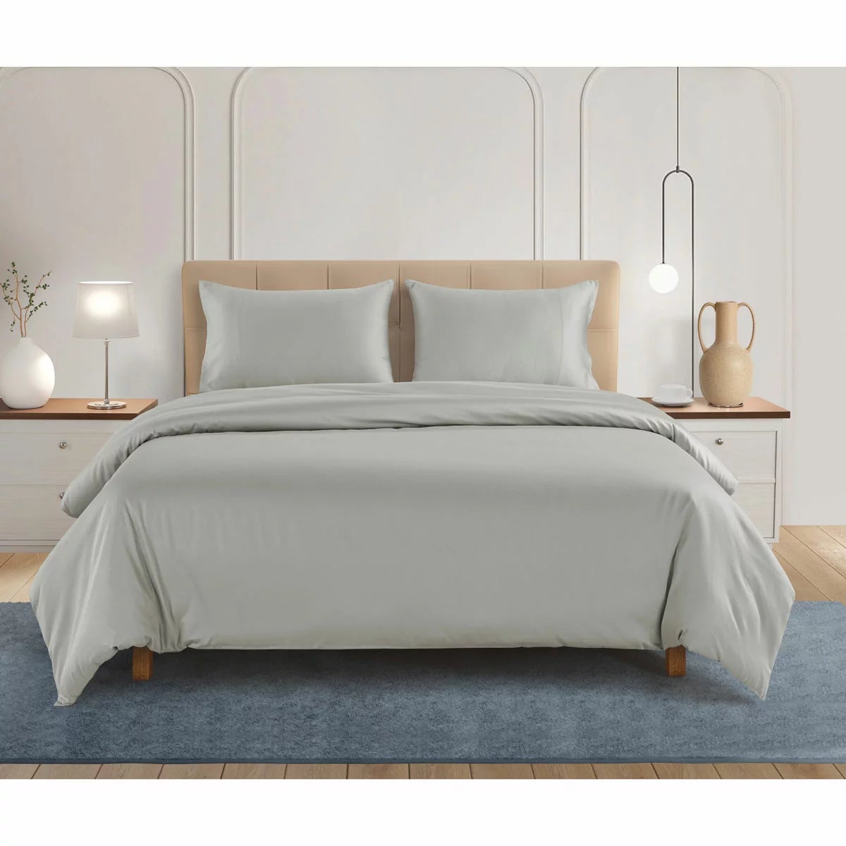 Welhome 500 Thread Count Lyocell Cotton Blend Duvet Set, Double, view 5