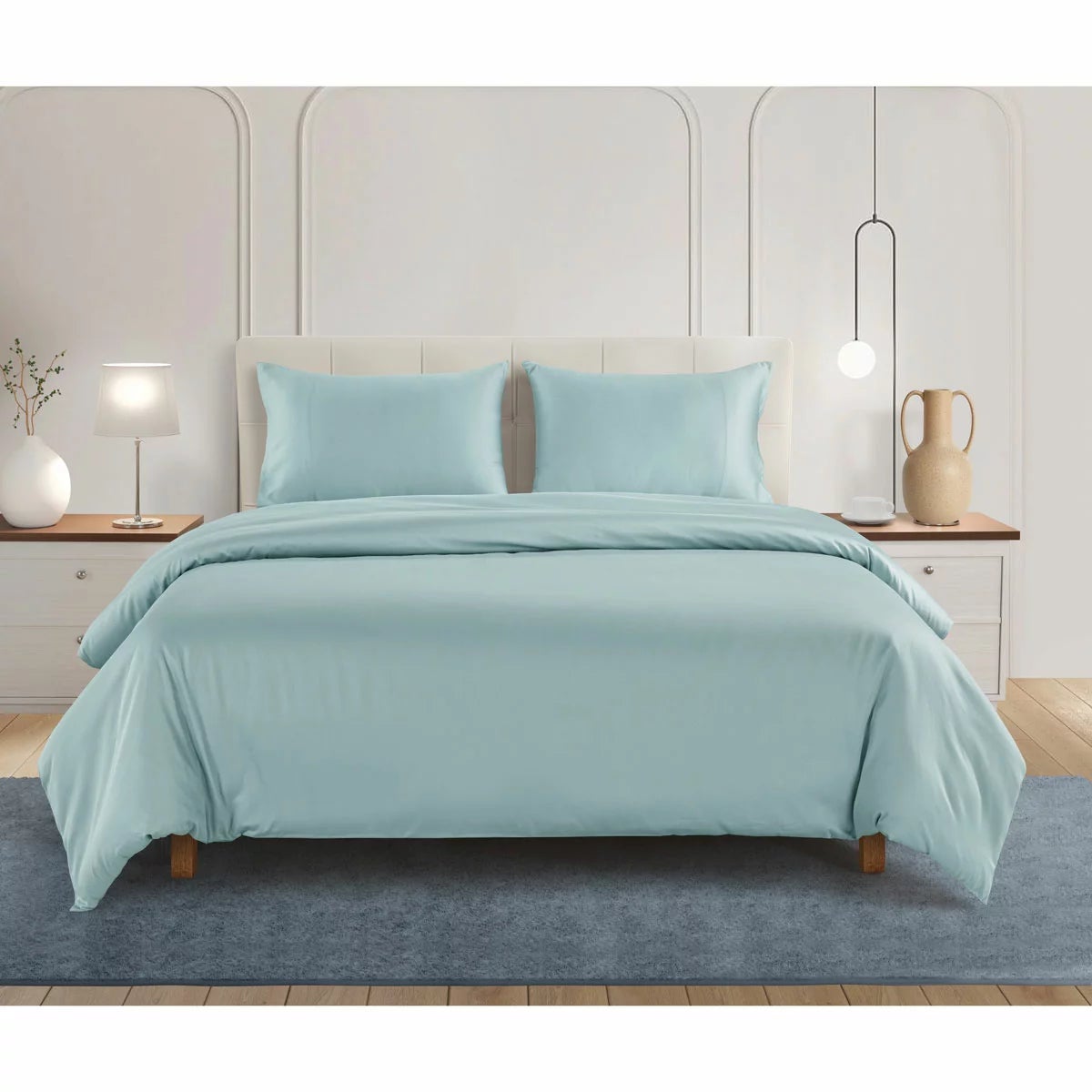 Welhome 500 Thread Count Lyocell Cotton Blend Duvet Set, Double, view 7