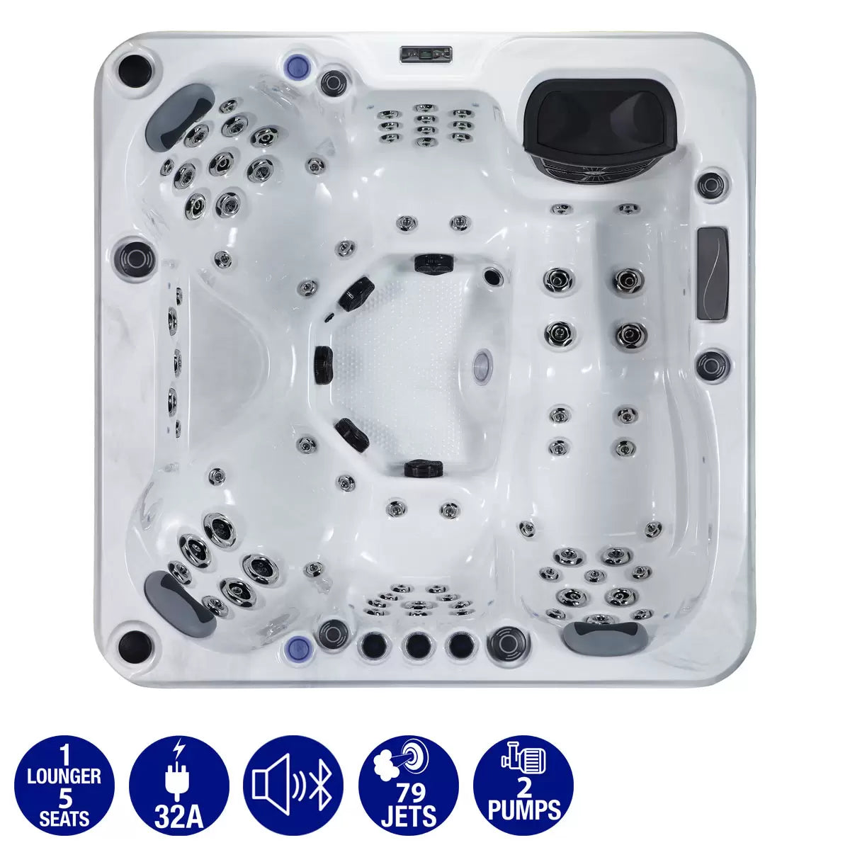 The Wellness Co Relax 4 79-Jet 6 Person Hot Tub - Delivered and Installed