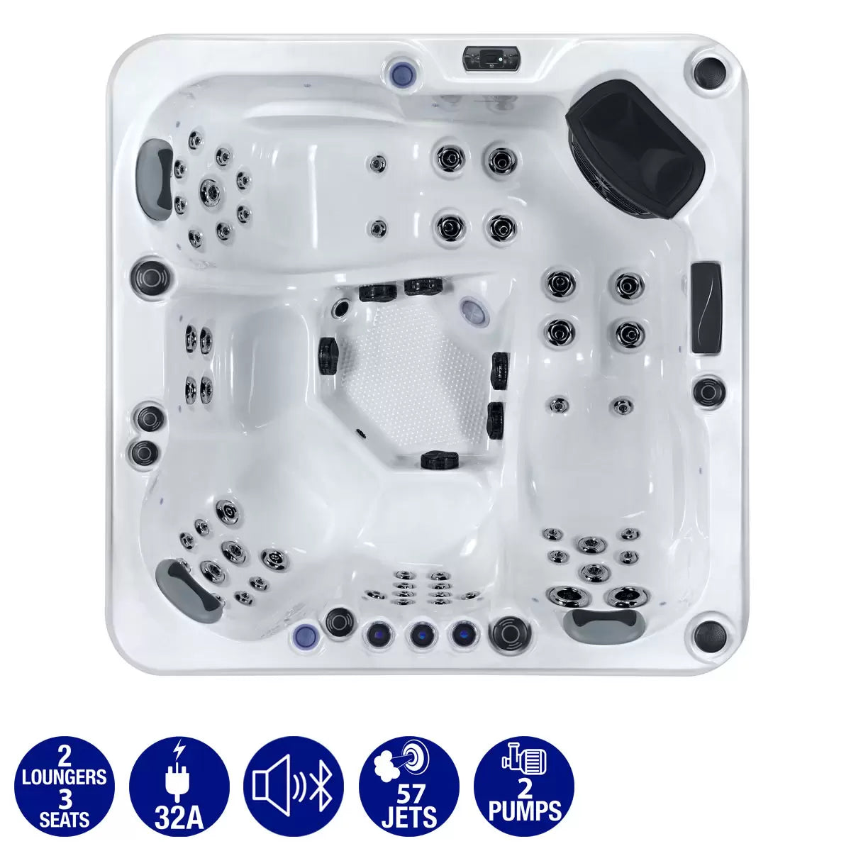The Wellness Co Relax 9 57-Jet 5 Person Hot Tub - Delivered and Installed