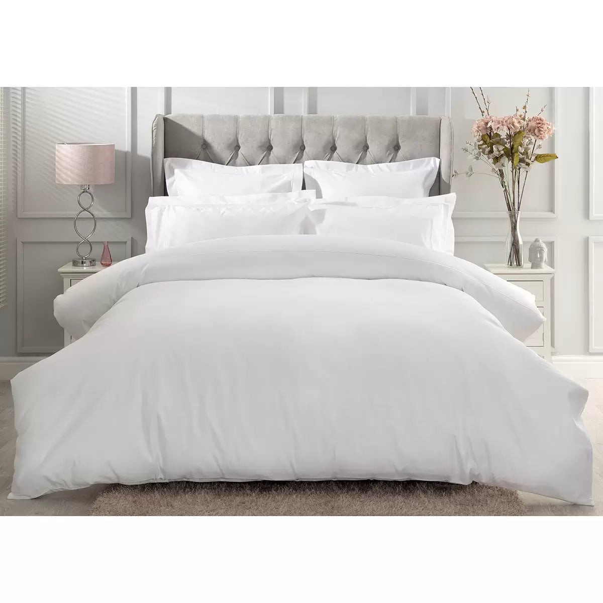 Belledorm Pure Egyptian Cotton Sateen 1000 Thread Count Bedding Bundle in 4