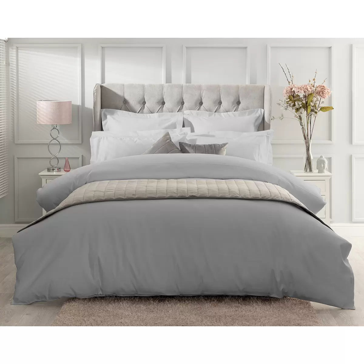 Belledorm Pure Egyptian Cotton Sateen 1000 Thread Count Bedding Bundle in 4