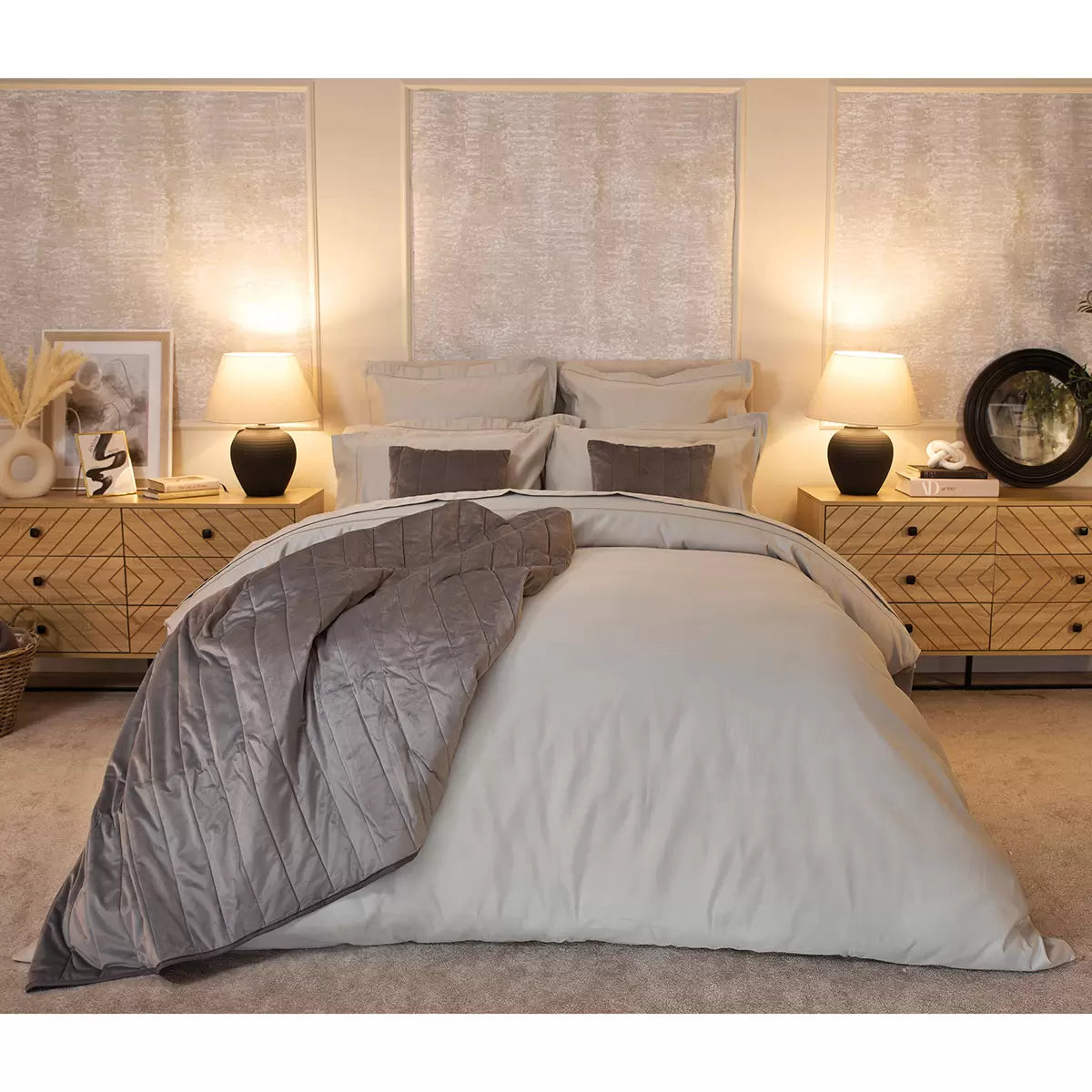 Belledorm Egyptian Cotton Sateen 1000 Thread Count Platinum Duvet Cover, in 4