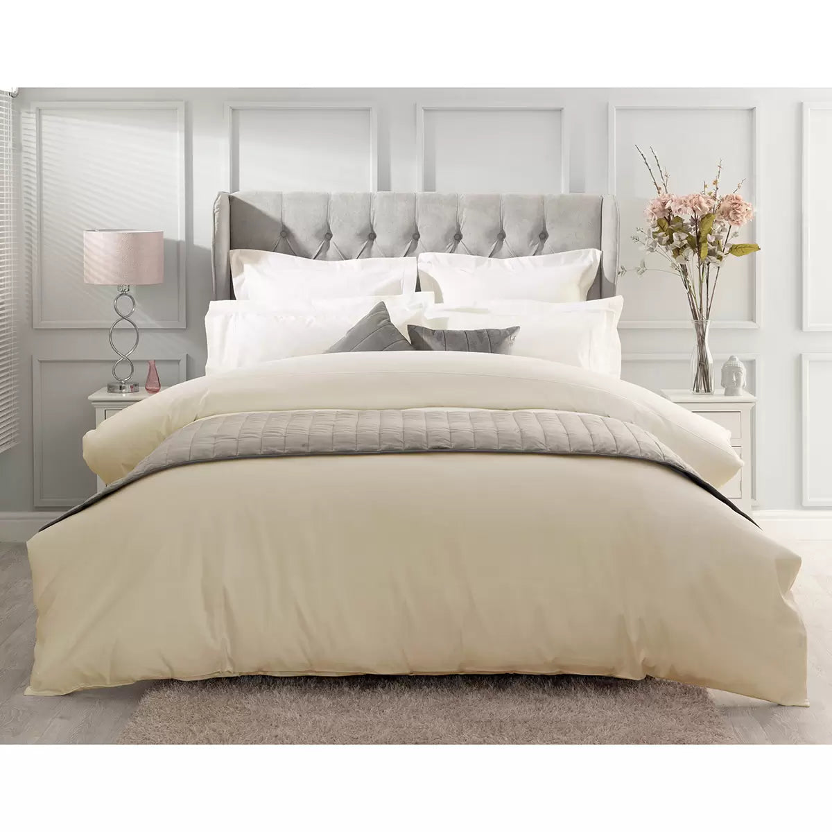 Belledorm Pure Egyptian Cotton Sateen 1000 Thread Count Bedding Bundle in 4