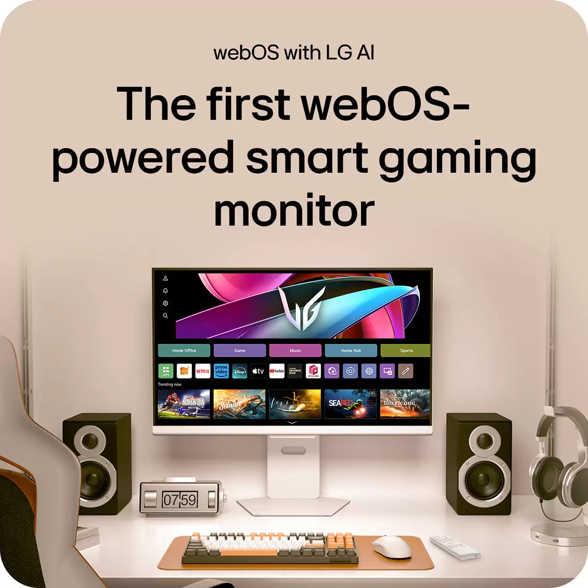 LG UltraGear 32 Inch 4K Ultra HD 144Hz IPS Smart Gaming Monitor, 32G810SA-W