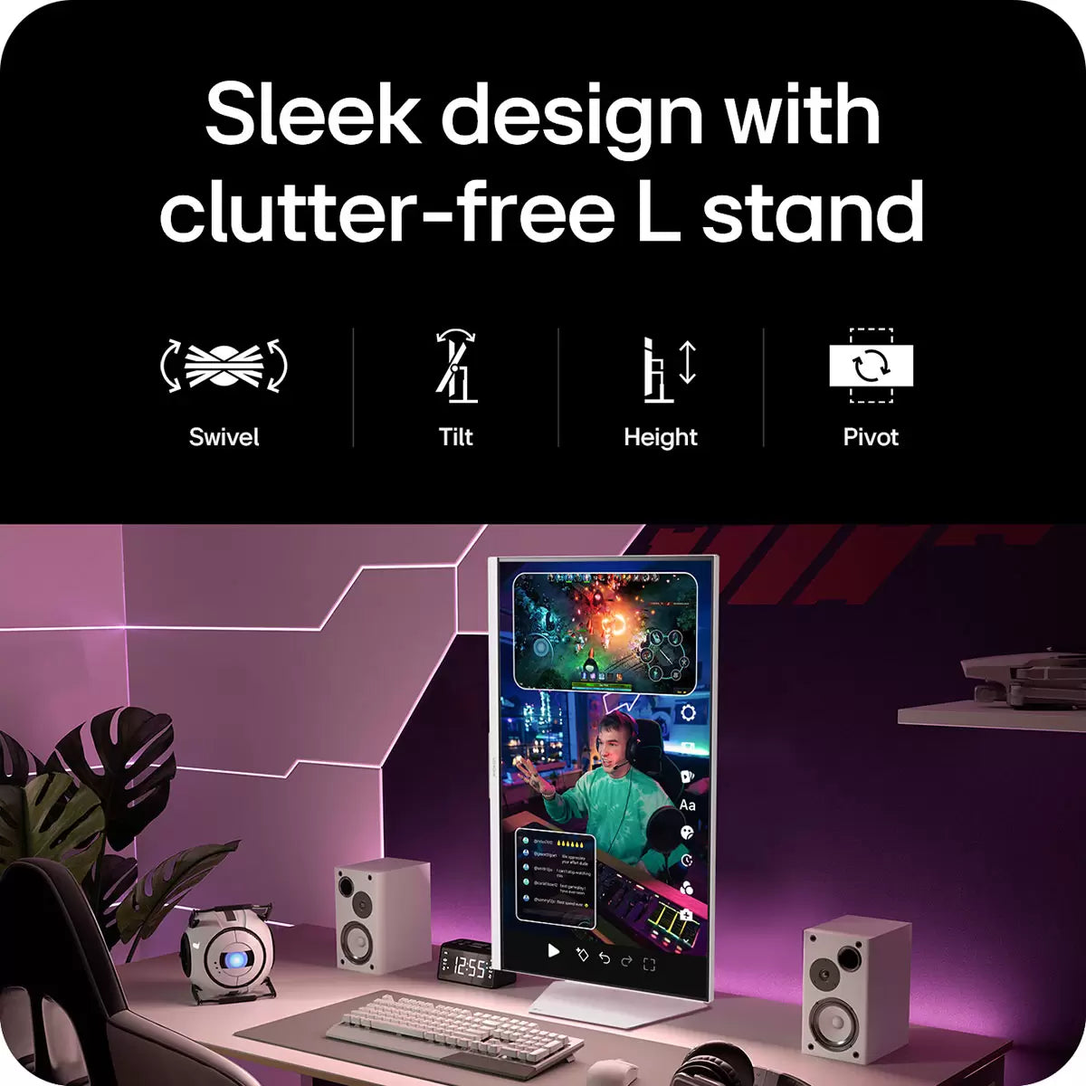 LG UltraGear 32 Inch 4K Ultra HD 144Hz IPS Smart Gaming Monitor, 32G810SA-W