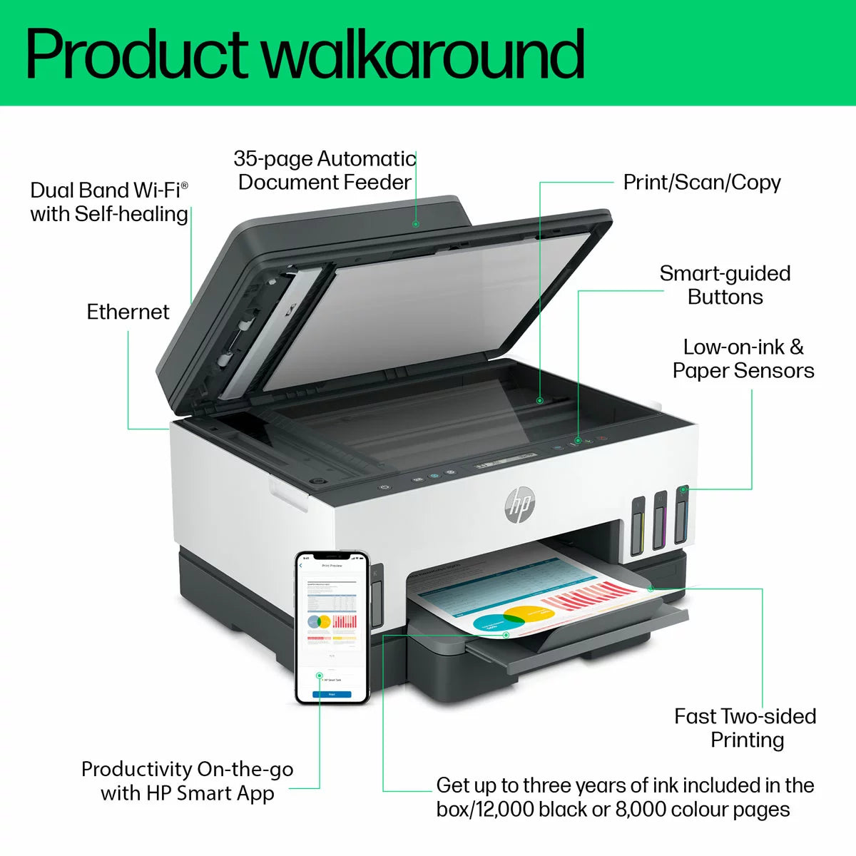 HP Smart Tank 7305 Wireless All in One Colour Printer