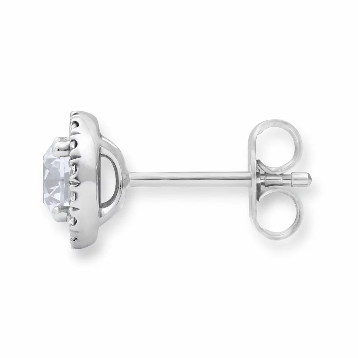 1.22ctw Round Brilliant Cut Diamond Earrings, 18ct White Gold