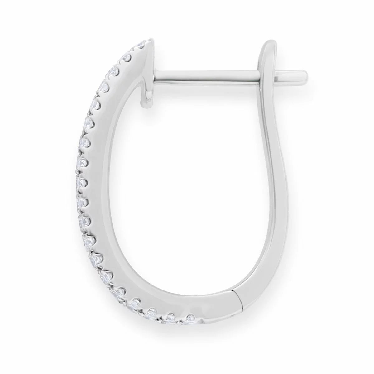1.52ctw Princess & Round Brilliant Cut Diamond Hoop Earrings, 18ct White Gold