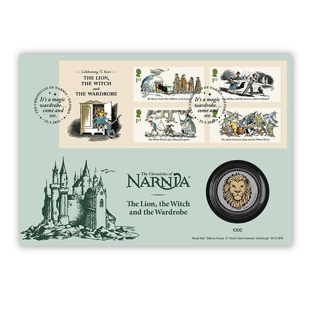 The Chronicles of Narnia Stamps & Medal Cover from Royal Mail®