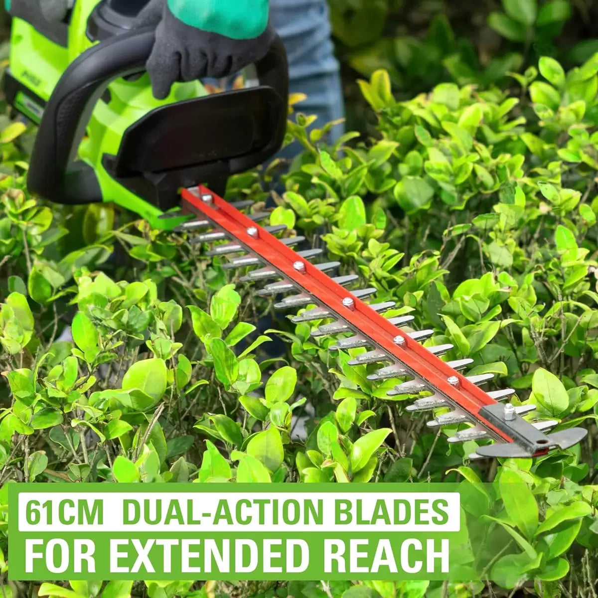 Greenworks 24V 61cm Cordless Brushless Hedge Trimmer + 24V (2Ah) Battery &