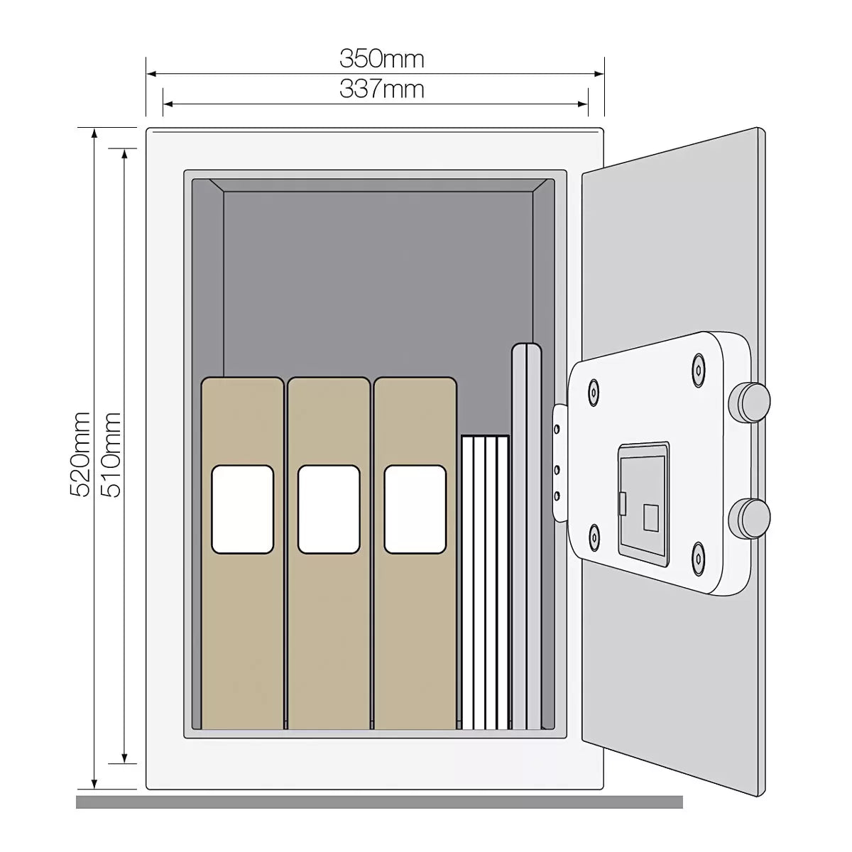 Yale Maximum Security Professional Safe with Electronic Lock, 49.8 Litres