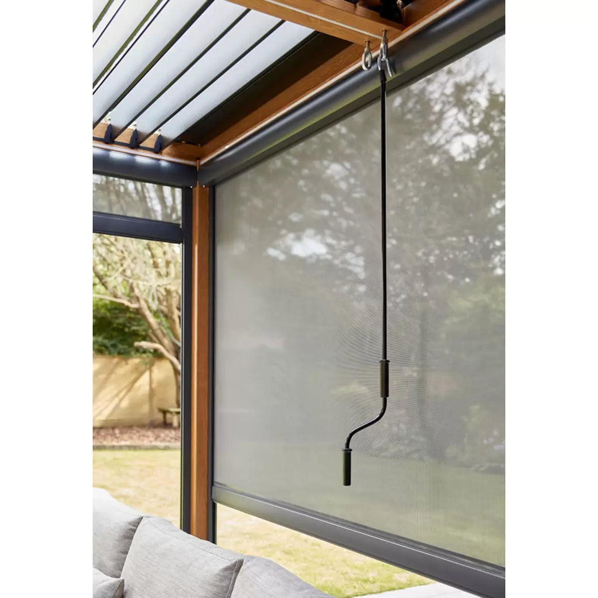 Alvivo 9ft 8" x 13ft 3" (3 x 4m) Wood-Look Louvered Aluminium Pergola Bundle