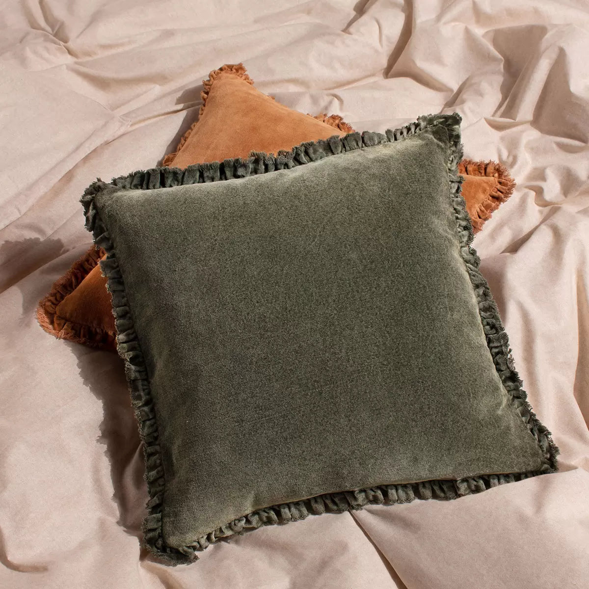 Furn Bertie Velvet Feather Fill Cushion 2 Pack, 45 x 45 cm