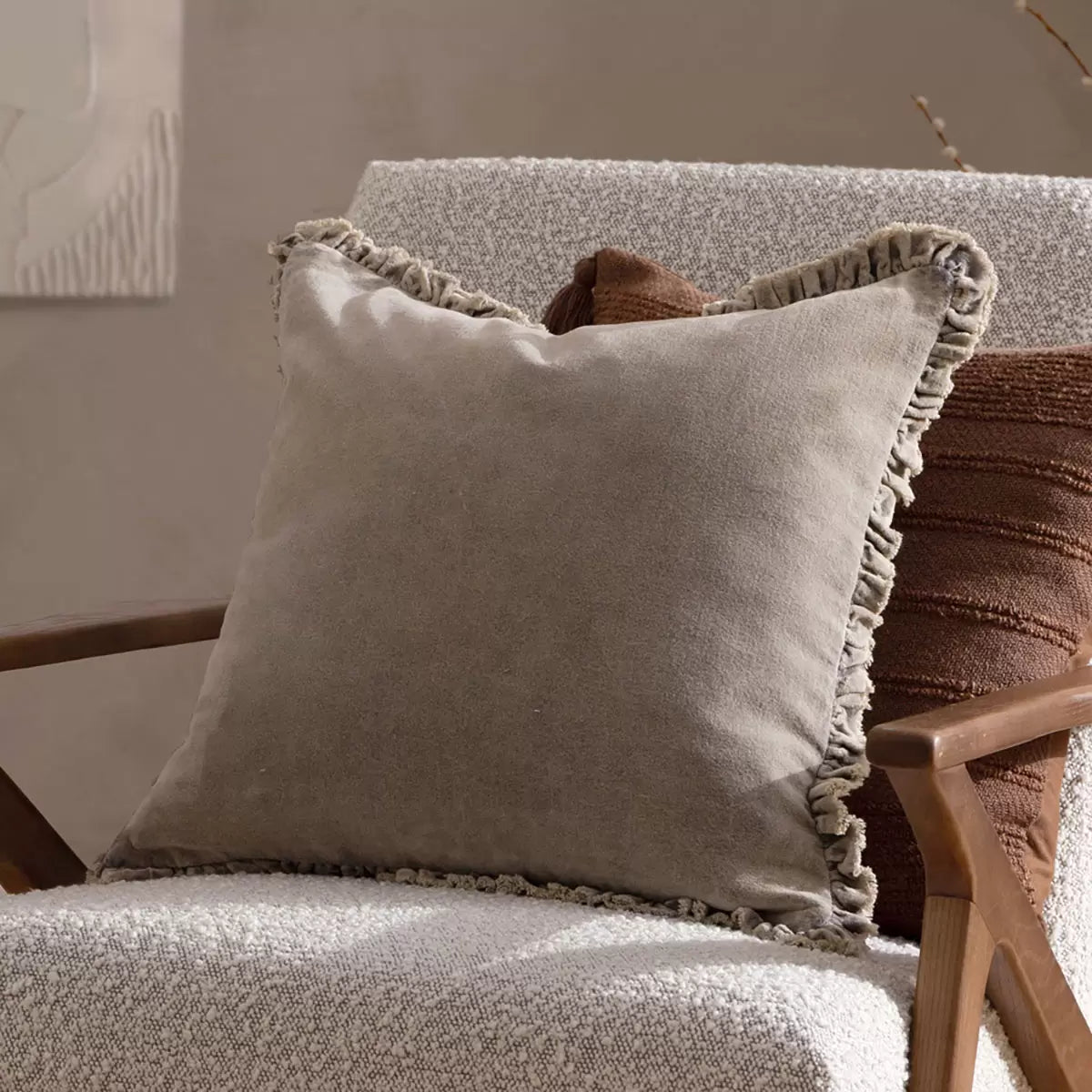 Furn Bertie Velvet Feather Fill Cushion 2 Pack, 45 x 45 cm
