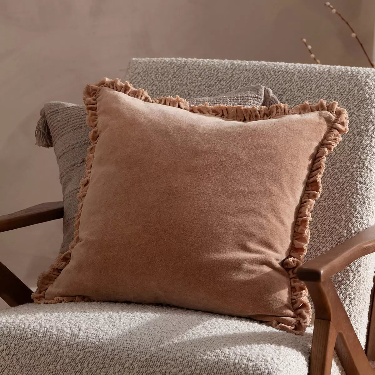Furn Bertie Velvet Feather Fill Cushion 2 Pack, 45 x 45 cm