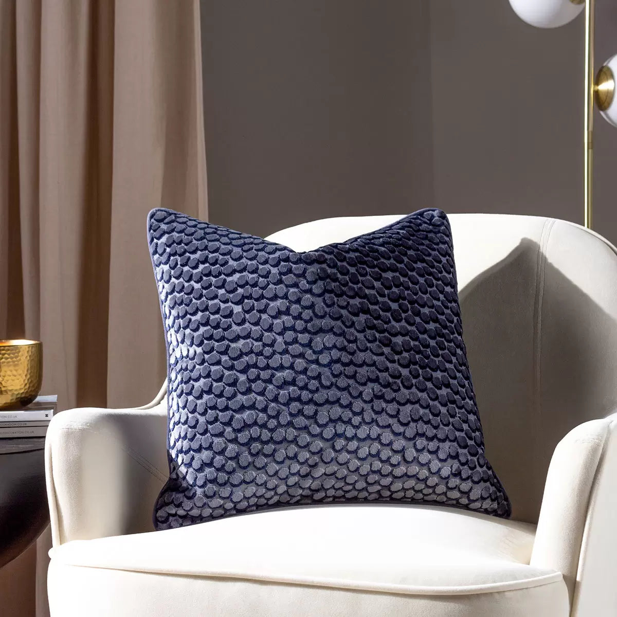 Furn Lanzo Velvet Feather Fill Cushion 2 Pack, 45 x 45 cm