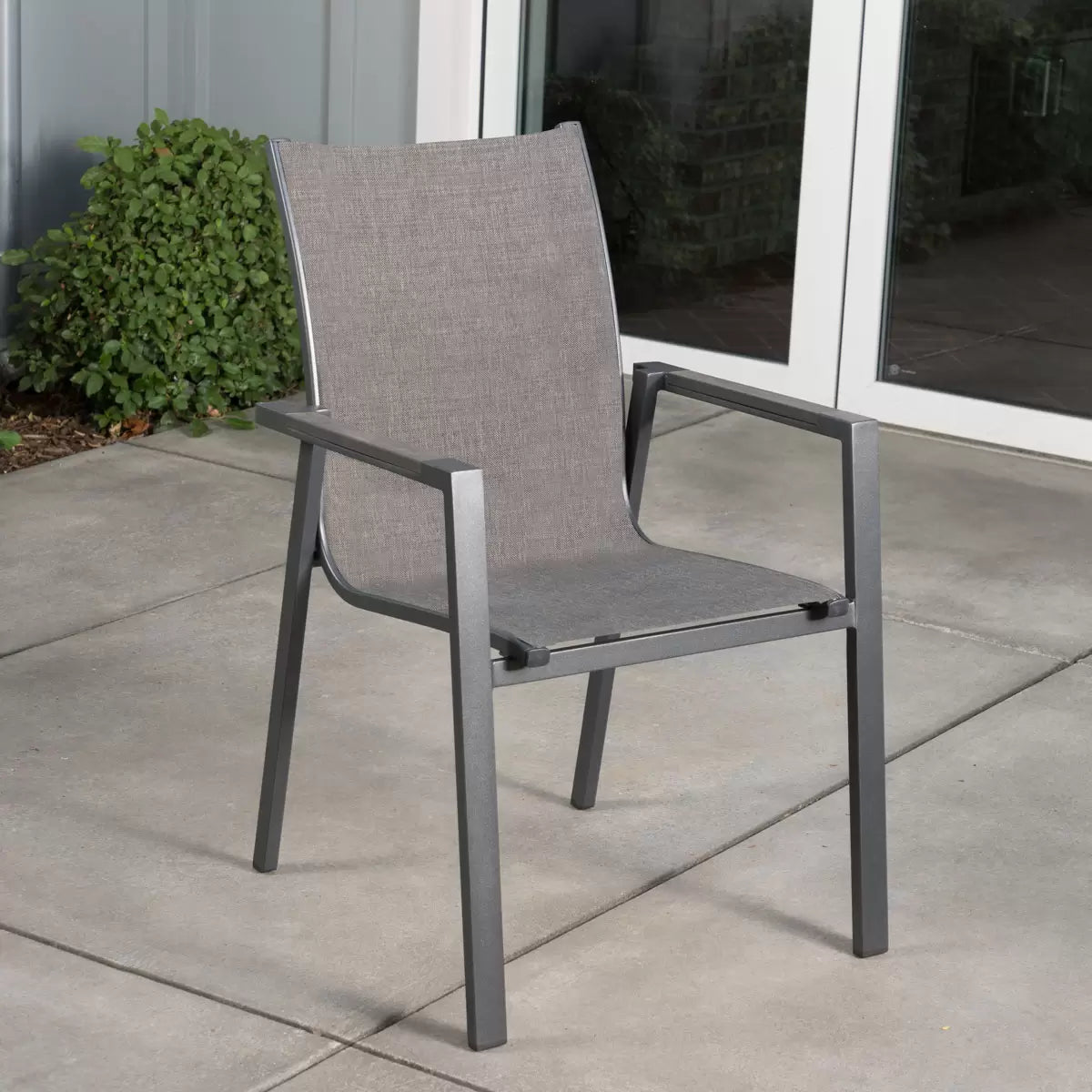 SunVilla Dark Forest 9 Piece Extending Sling Dining Patio Set + Cover