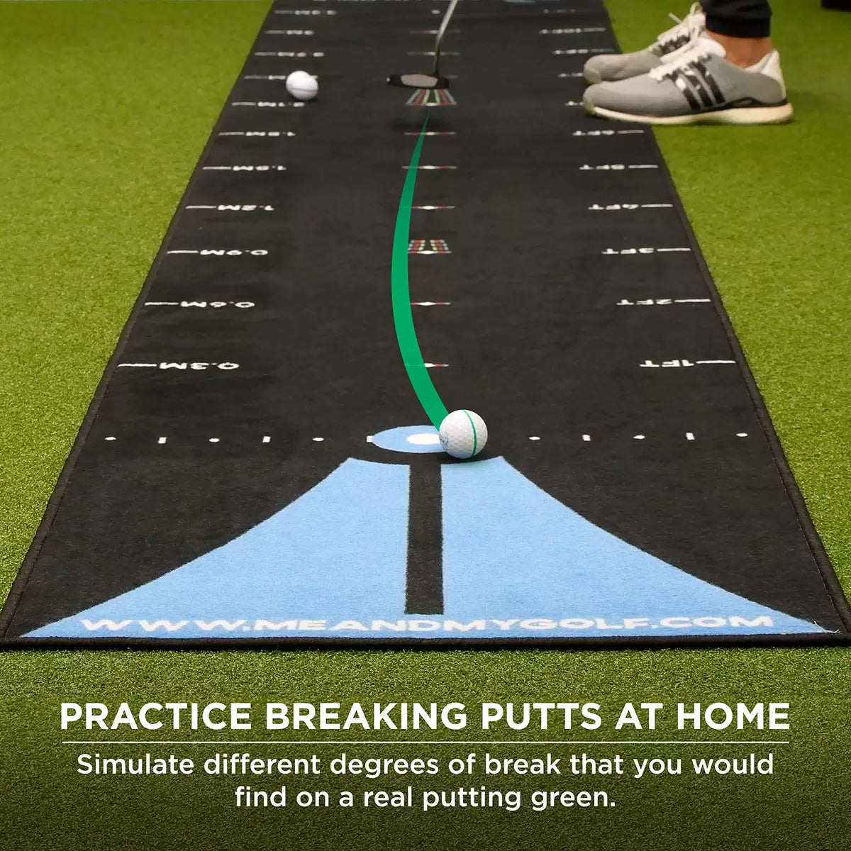 Me and My Golf Breaking Ball 11ft Putting Mat
