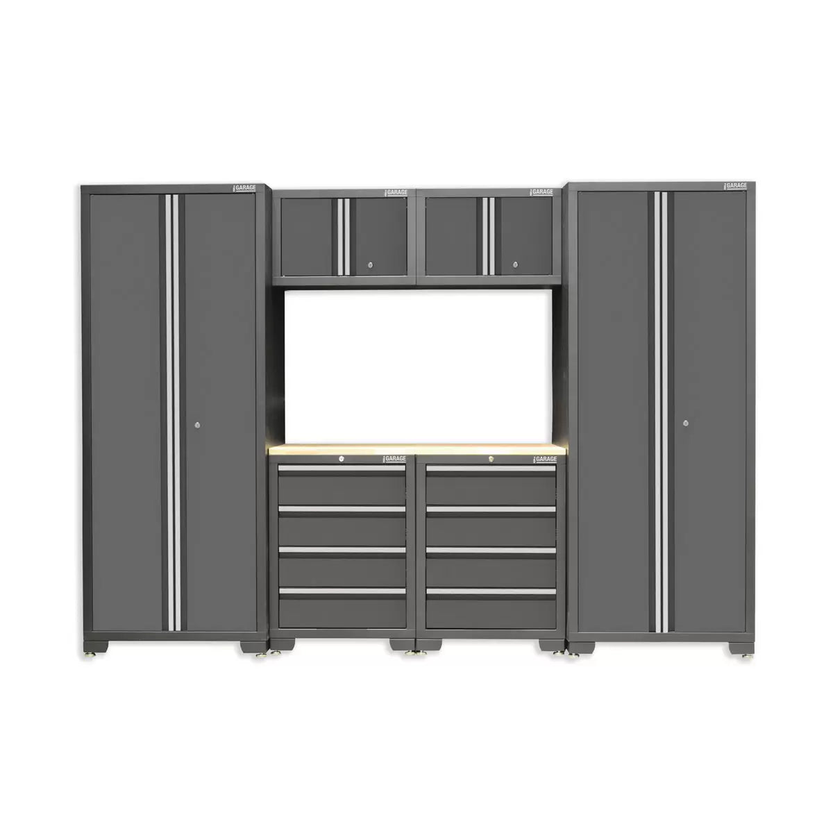 Hilka 24 Gauge Steel 7 Piece Modular Storage Cabinet Set