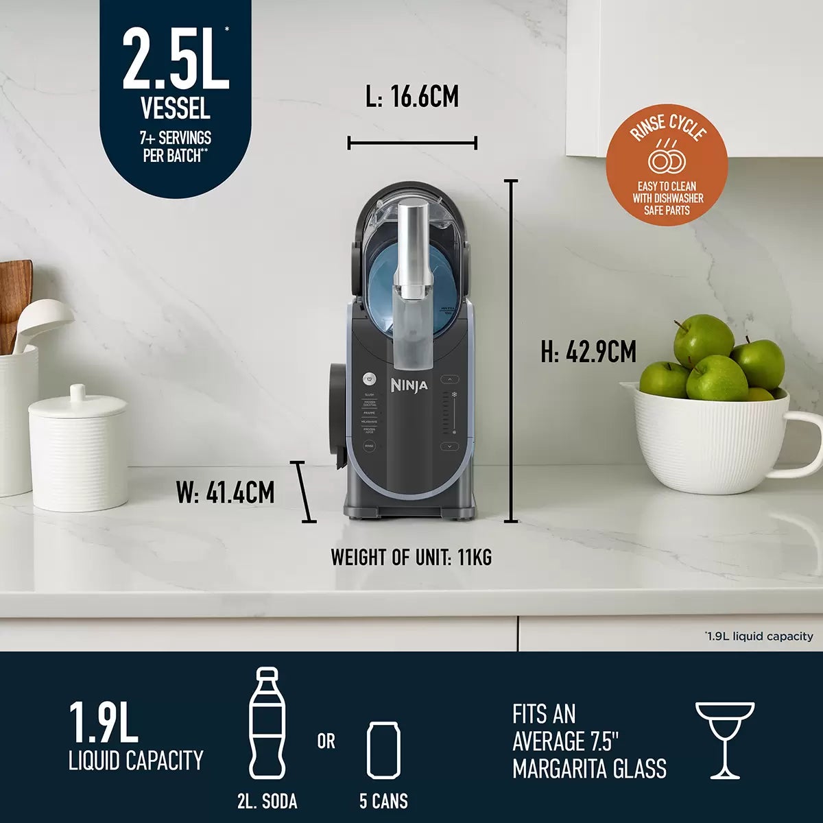 Ninja Slushi Frozen Drink Maker, FS301UK, view 6