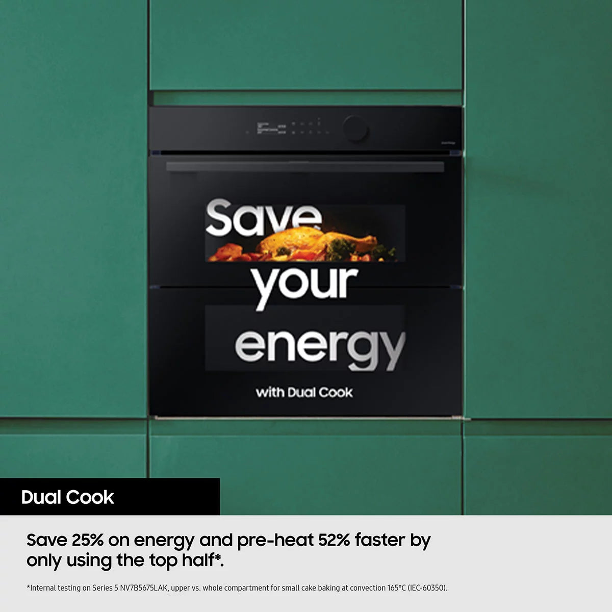 Samsung Series 4 Dual Cook Flex NV7B45305AK/U4 76L Smart Oven, A+ Rated in Clean