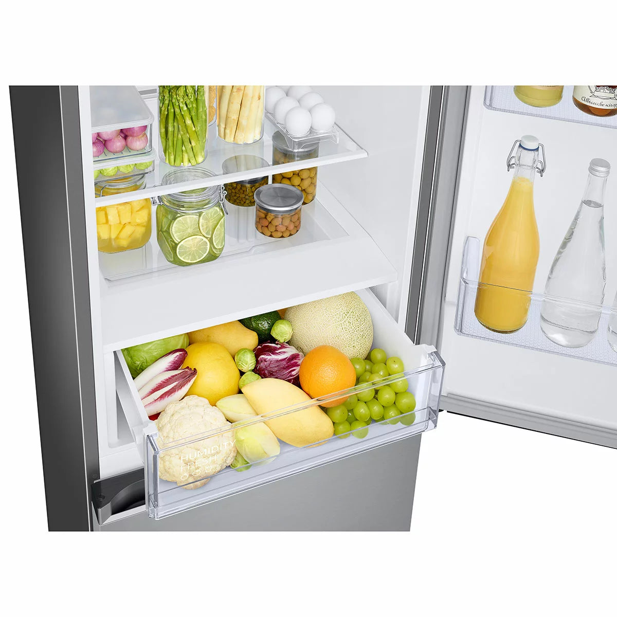 Samsung Series 6 SpaceMax RB34C600DSA/EU 344L Smart Combi Fridge Freezer, Metal