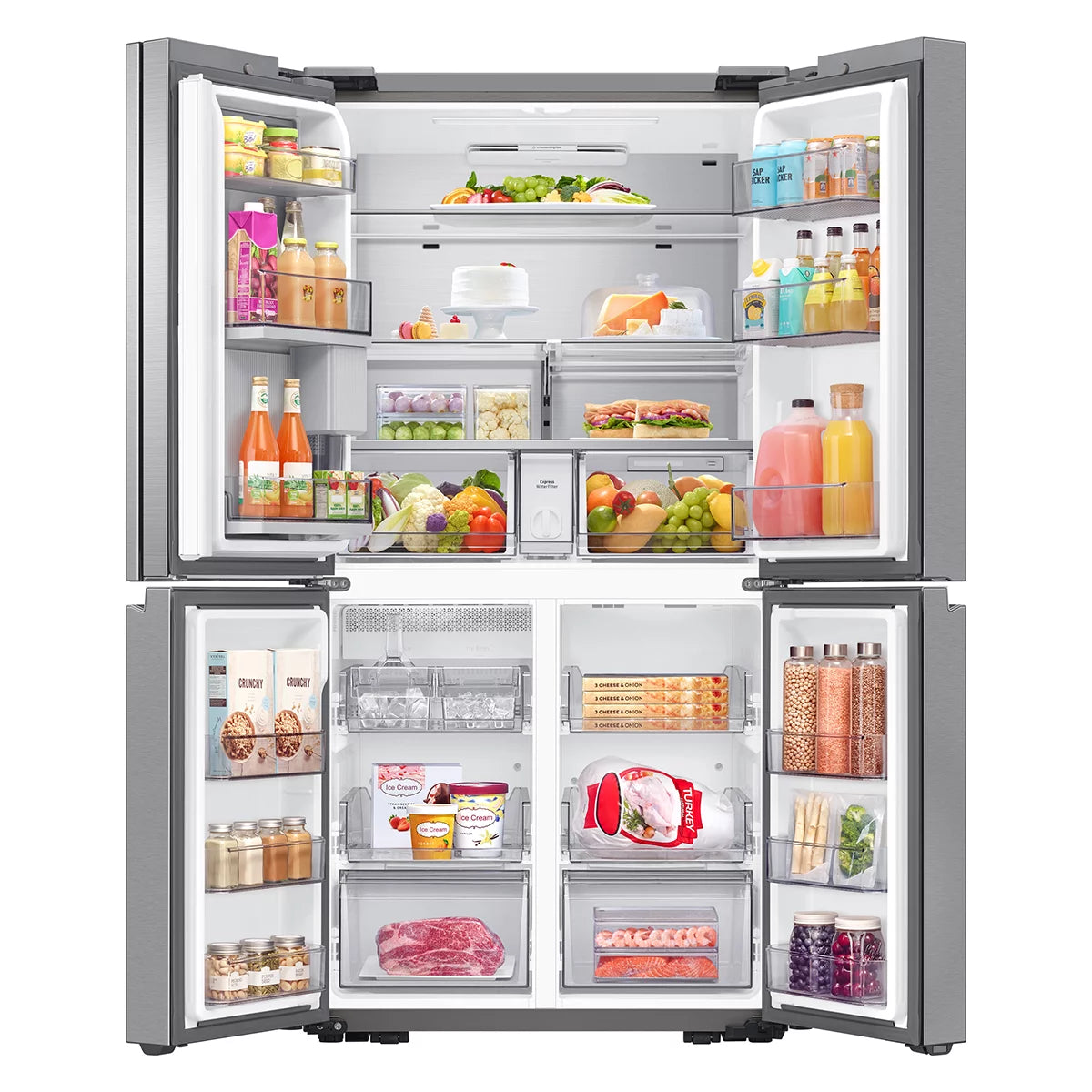 Samsung Series 9, RF65DG960ESREU Smart Multi Door Fridge Freezer, E Rated