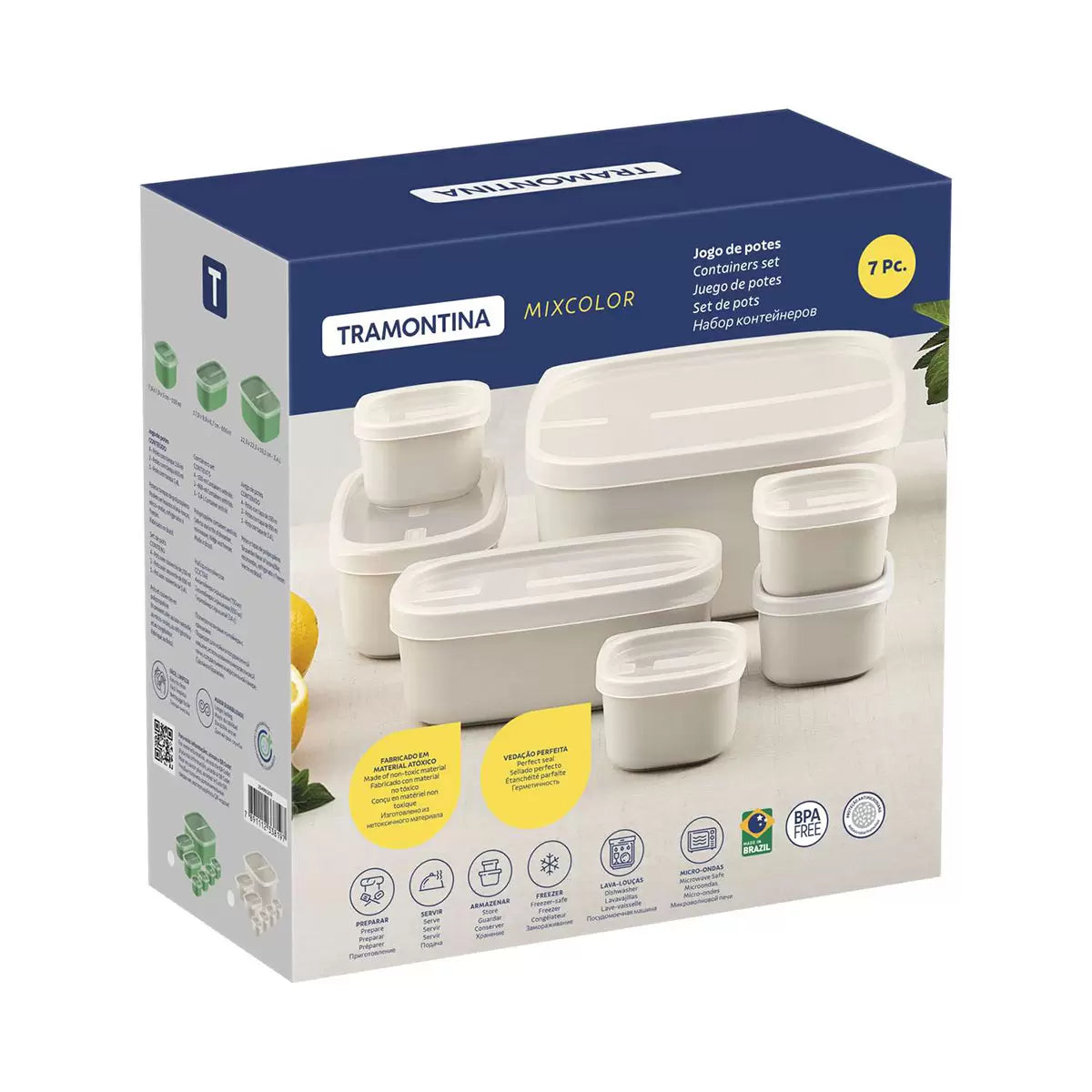 Tramontina Food Storage Set, 7 Piece