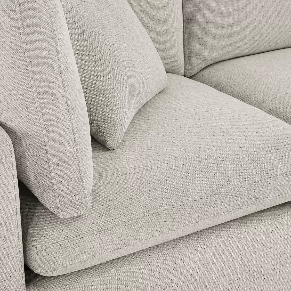 Thomasville Lowell Light Grey Fabric 6 Piece Modular Sofa