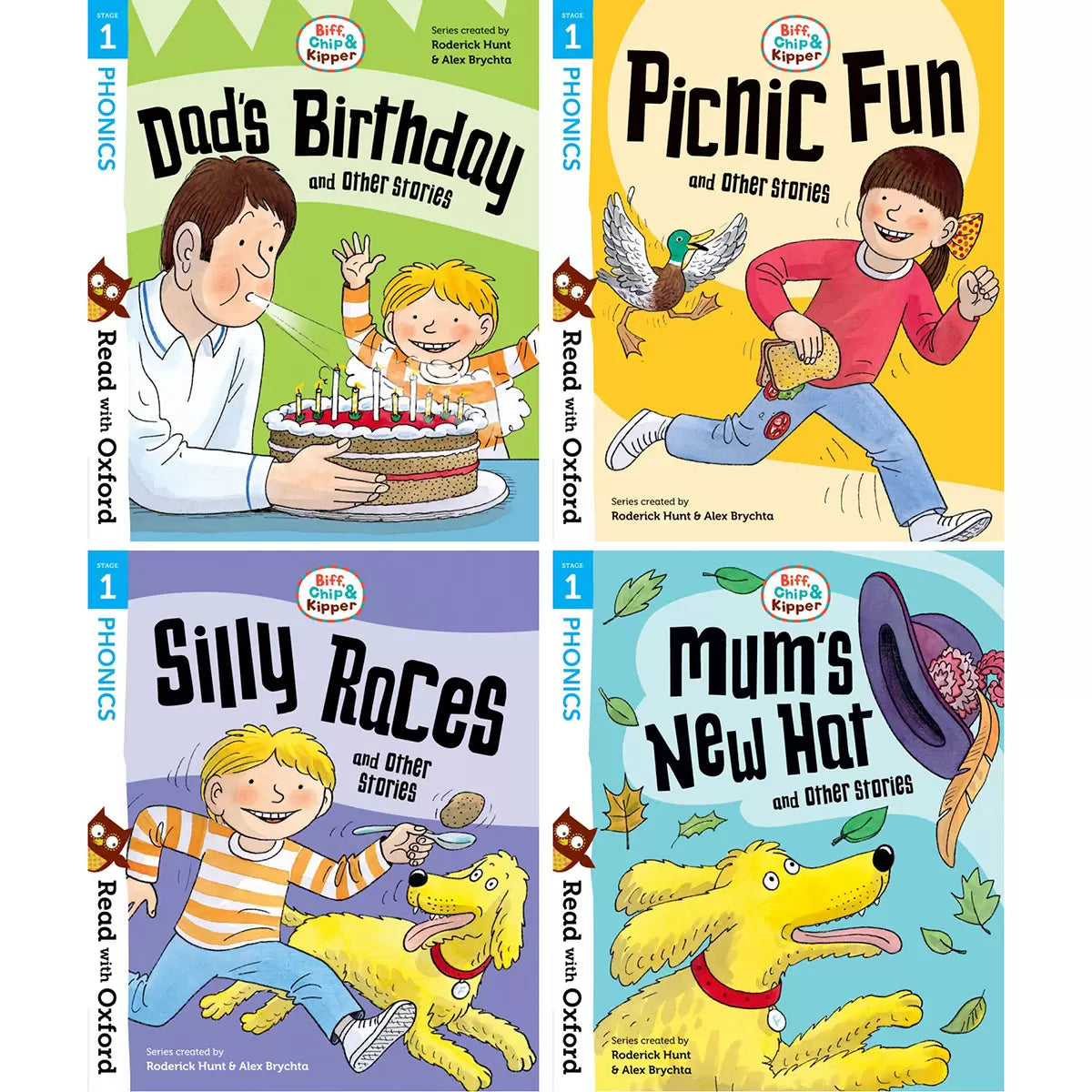 Biff, Chip and Kipper 4 Book Set (3-7 Years) in 4 Options