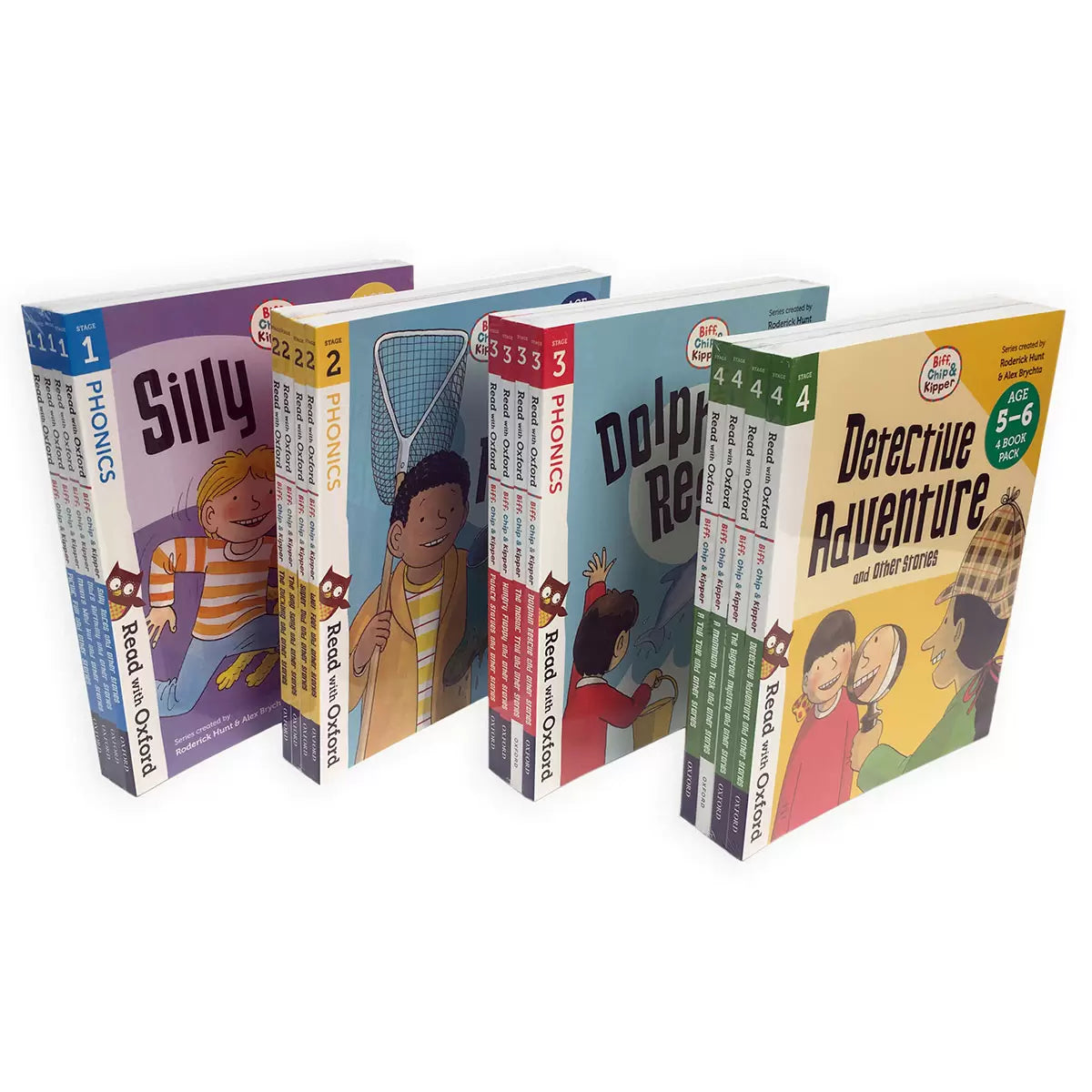 Biff, Chip and Kipper 4 Book Set (3-7 Years) in 4 Options