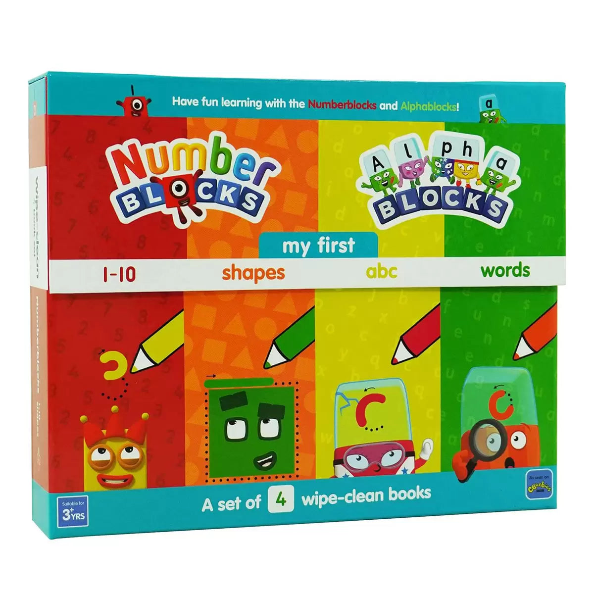 Wipe-Clean Number Blocks in 2 Options: 'Let's Learn' or 'My First' Numbers &